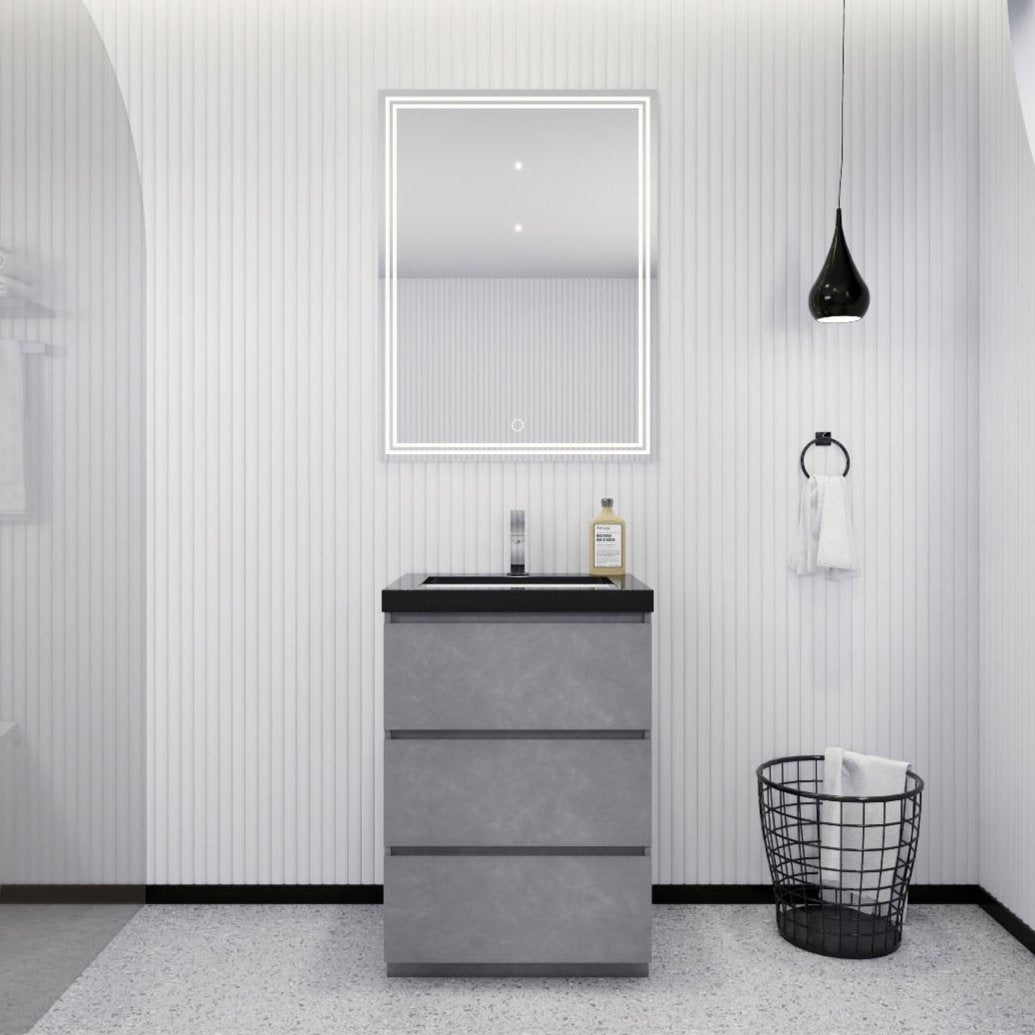 Stanley 24" Freestanding Bathroom Vanity with Reinforced Acrylic Integrated Sink Top