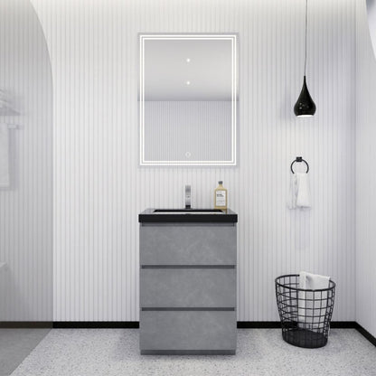 Stanley 24" Freestanding Bathroom Vanity with Reinforced Acrylic Integrated Sink Top