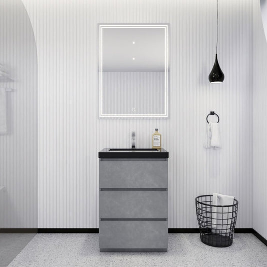 Stanley 24" Freestanding Bathroom Vanity with Reinforced Acrylic Integrated Sink Top