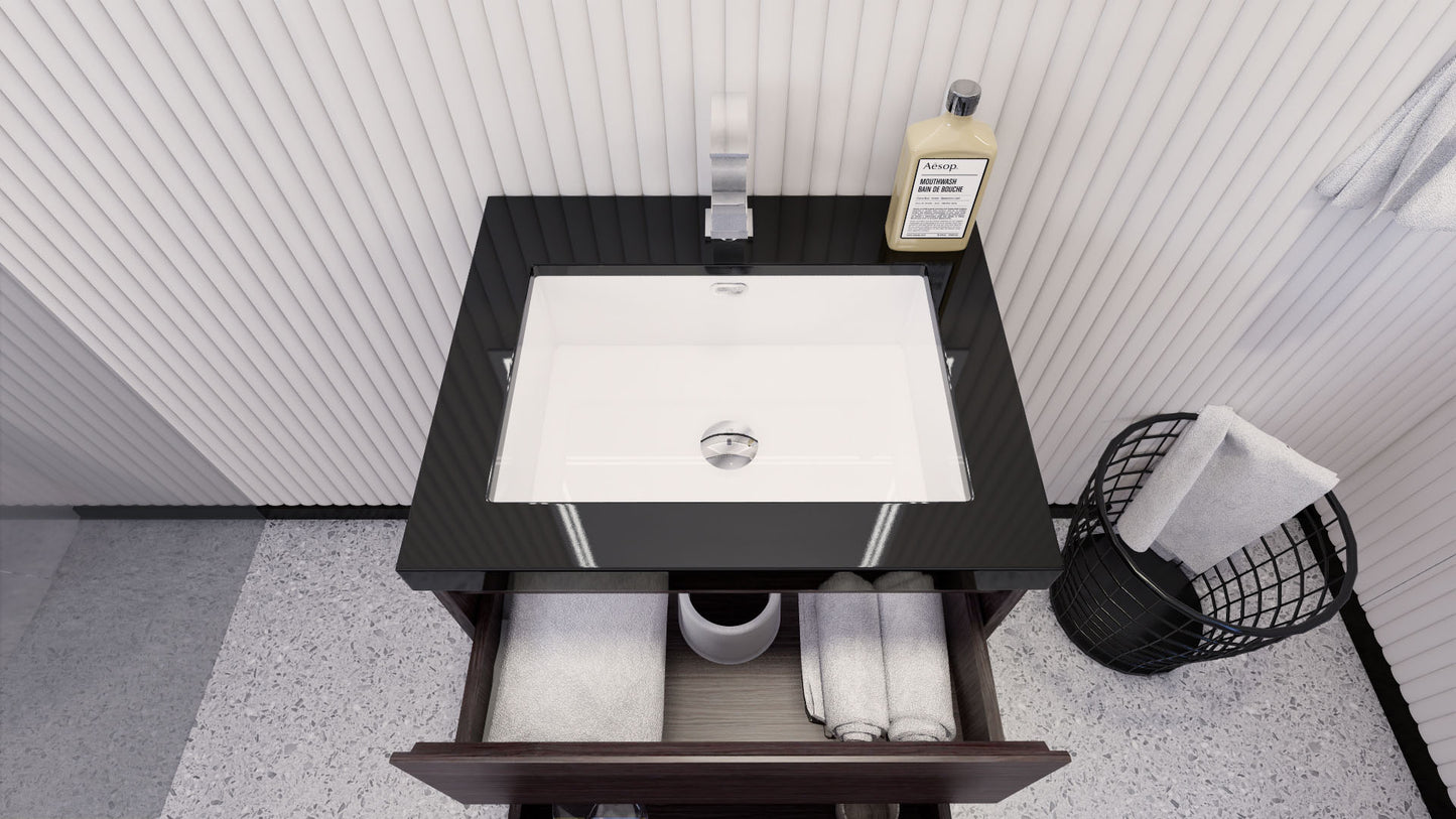 Stanley 24" Freestanding Bathroom Vanity with Reinforced Acrylic Integrated Sink Top