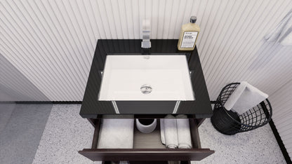 Stanley 24" Freestanding Bathroom Vanity with Reinforced Acrylic Integrated Sink Top
