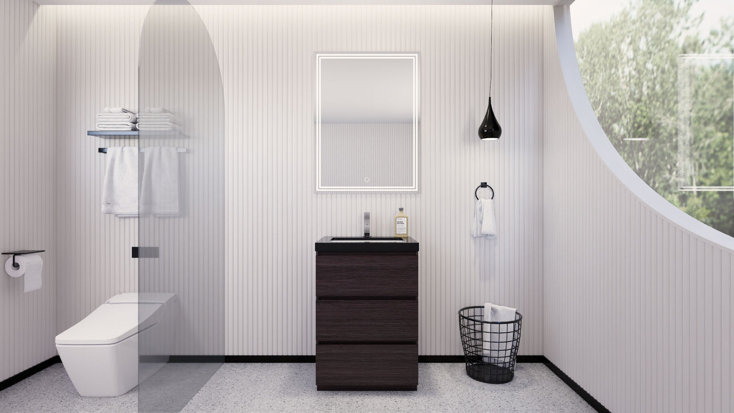 Stanley 24" Freestanding Bathroom Vanity with Reinforced Acrylic Integrated Sink Top