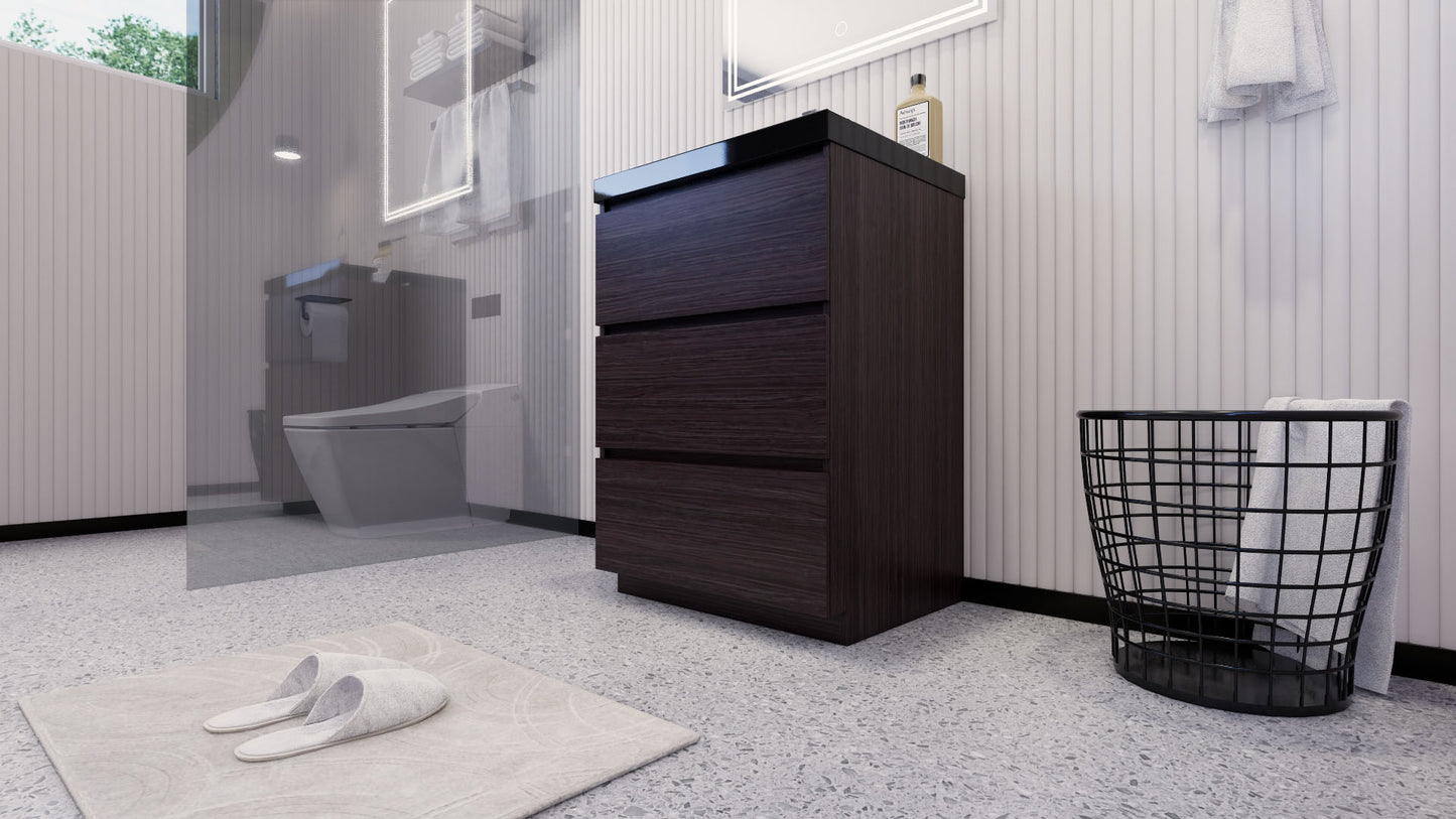 Stanley 24" Freestanding Bathroom Vanity with Reinforced Acrylic Integrated Sink Top