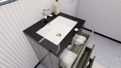 Stanley 24" Freestanding Bathroom Vanity with Reinforced Acrylic Integrated Sink Top