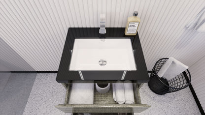 Stanley 24" Freestanding Bathroom Vanity with Reinforced Acrylic Integrated Sink Top