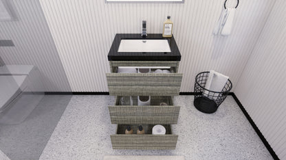 Stanley 24" Freestanding Bathroom Vanity with Reinforced Acrylic Integrated Sink Top