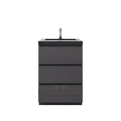 Stanley 24" Freestanding Bathroom Vanity with Reinforced Acrylic Integrated Sink Top