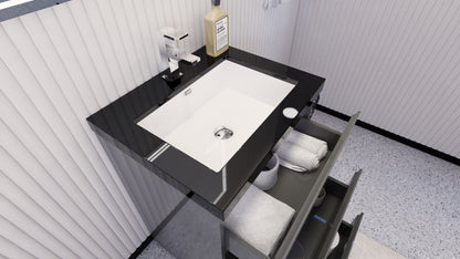 Stanley 24" Freestanding Bathroom Vanity with Reinforced Acrylic Integrated Sink Top