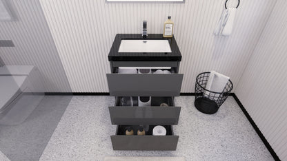 Stanley 24" Freestanding Bathroom Vanity with Reinforced Acrylic Integrated Sink Top