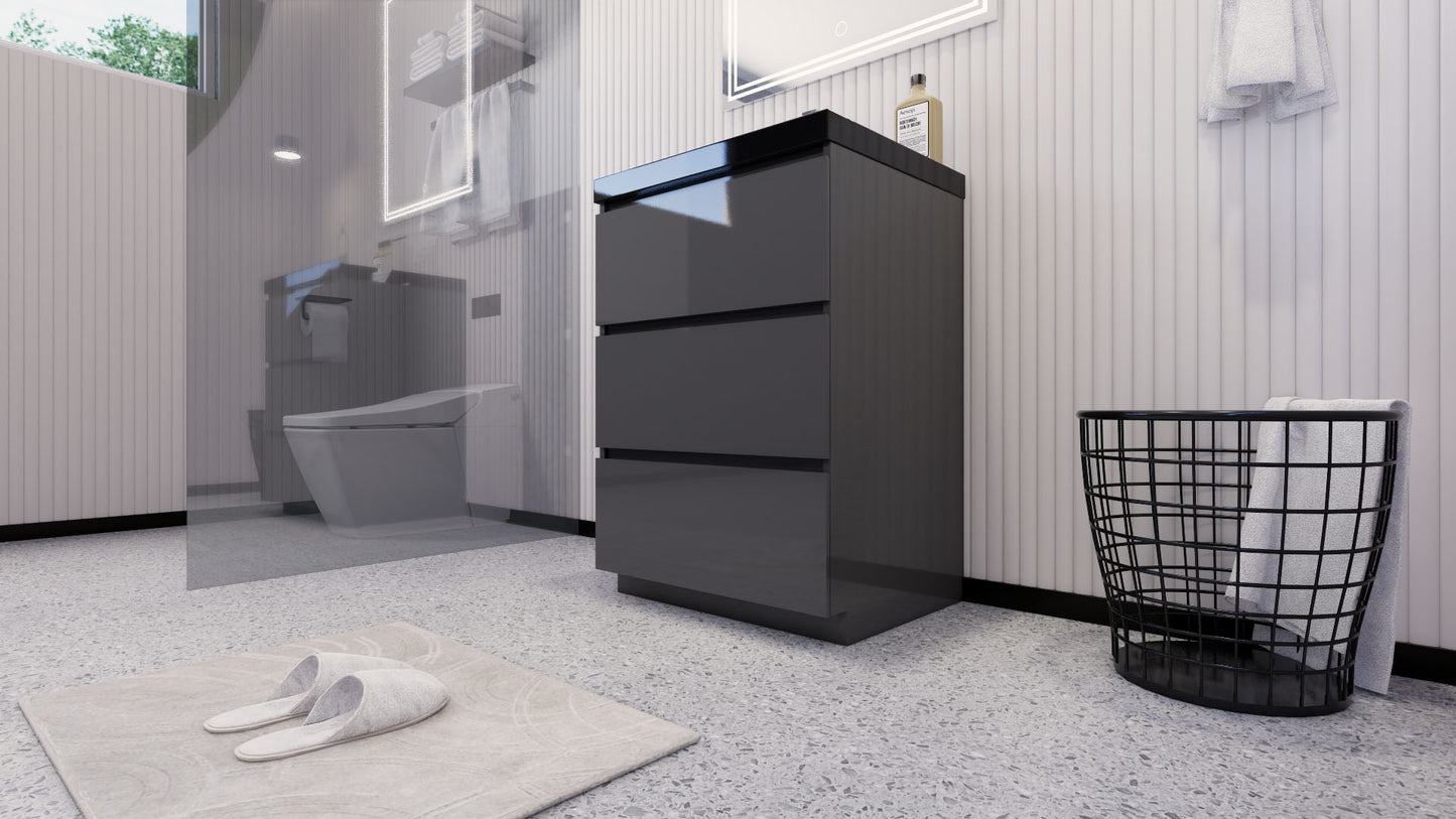 Stanley 24" Freestanding Bathroom Vanity with Reinforced Acrylic Integrated Sink Top