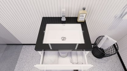 Stanley 24" Freestanding Bathroom Vanity with Reinforced Acrylic Integrated Sink Top
