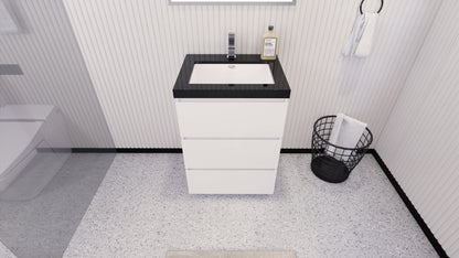 Stanley 24" Freestanding Bathroom Vanity with Reinforced Acrylic Integrated Sink Top