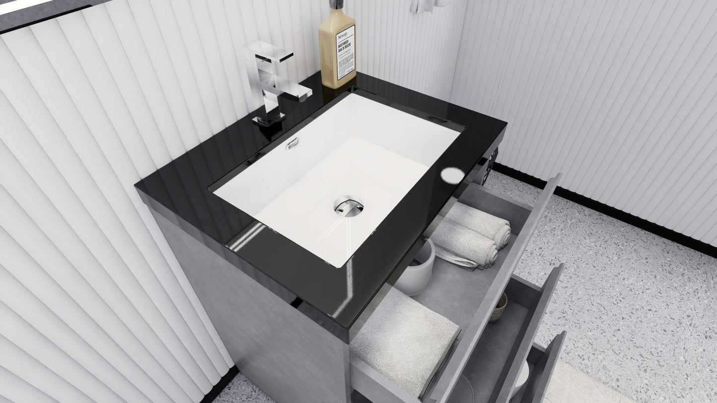 Stanley 24" Freestanding Bathroom Vanity with Reinforced Acrylic Integrated Sink Top