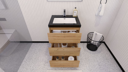 Stanley 24" Freestanding Bathroom Vanity with Reinforced Acrylic Integrated Sink Top