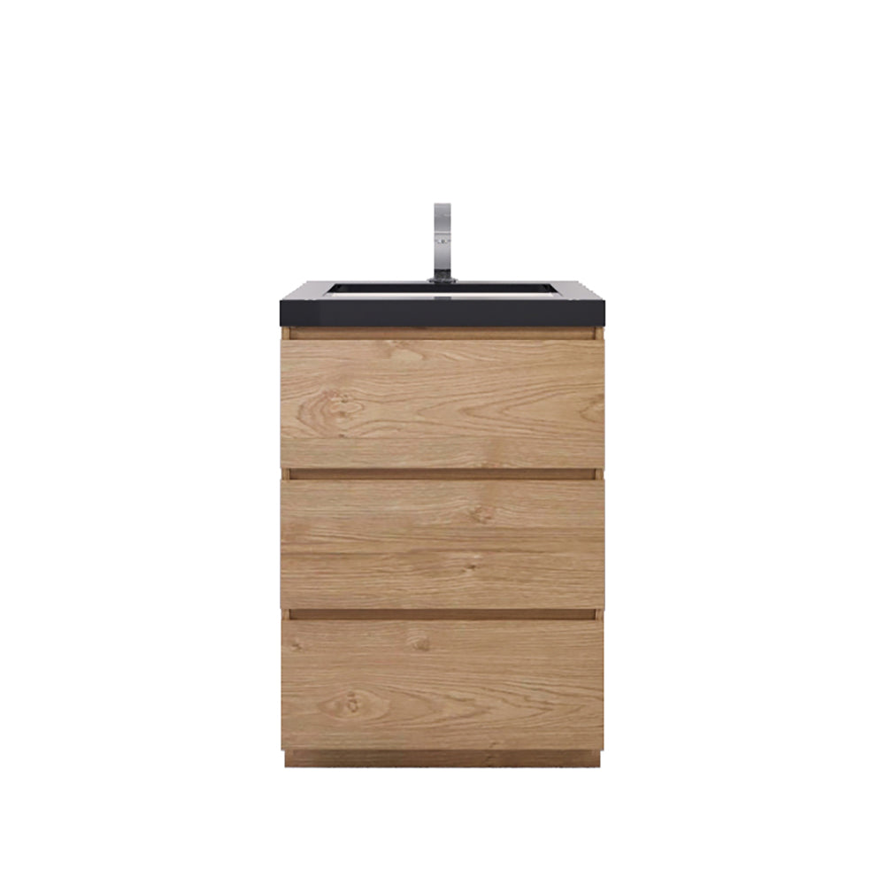 Stanley 24" Freestanding Bathroom Vanity with Reinforced Acrylic Integrated Sink Top