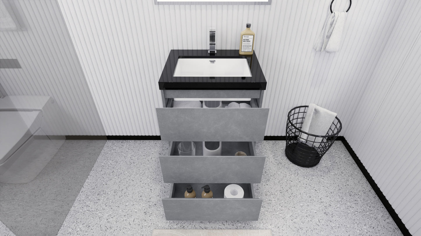 Stanley 24" Freestanding Bathroom Vanity with Reinforced Acrylic Integrated Sink Top