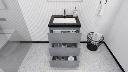 Stanley 24" Freestanding Bathroom Vanity with Reinforced Acrylic Integrated Sink Top