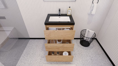 Stanley 24" Freestanding Bathroom Vanity with Reinforced Acrylic Integrated Sink Top
