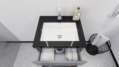 Stanley 24" Freestanding Bathroom Vanity with Reinforced Acrylic Integrated Sink Top