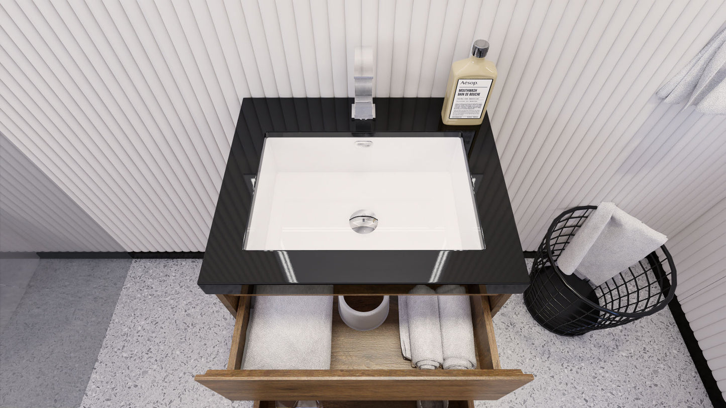 Stanley 24" Freestanding Bathroom Vanity with Reinforced Acrylic Integrated Sink Top