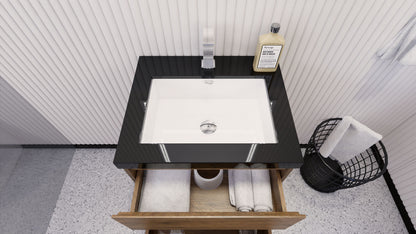 Stanley 24" Freestanding Bathroom Vanity with Reinforced Acrylic Integrated Sink Top