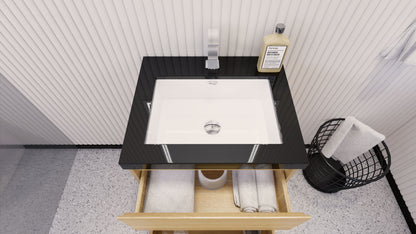 Stanley 24" Freestanding Bathroom Vanity with Reinforced Acrylic Integrated Sink Top