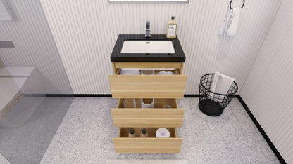 Stanley 24" Freestanding Bathroom Vanity with Reinforced Acrylic Integrated Sink Top
