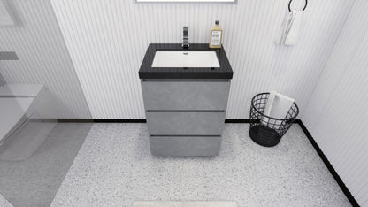 Stanley 24" Freestanding Bathroom Vanity with Reinforced Acrylic Integrated Sink Top