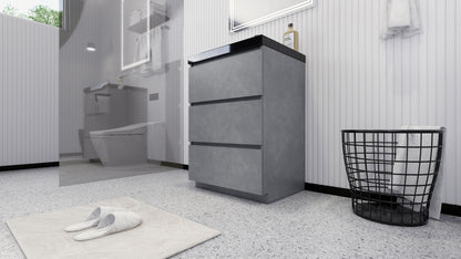 Stanley 24" Freestanding Bathroom Vanity with Reinforced Acrylic Integrated Sink Top