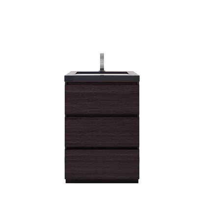 Stanley 24" Freestanding Bathroom Vanity with Reinforced Acrylic Integrated Sink Top