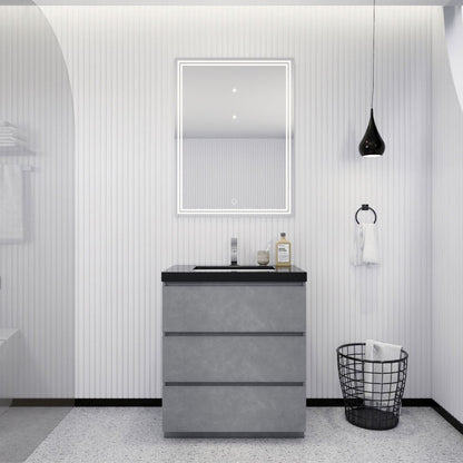 Stanley 30" Freestanding Bathroom Vanity with Reinforced Acrylic Integrated Sink Top