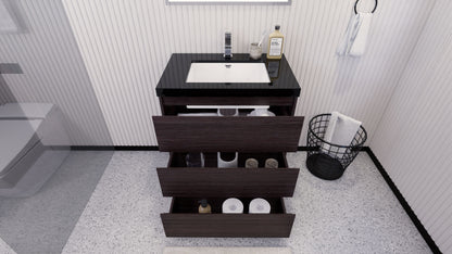Stanley 30" Freestanding Bathroom Vanity with Reinforced Acrylic Integrated Sink Top