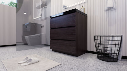 Stanley 30" Freestanding Bathroom Vanity with Reinforced Acrylic Integrated Sink Top