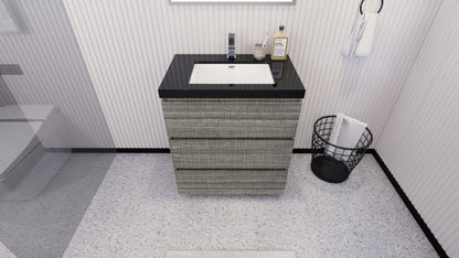 Stanley 30" Freestanding Bathroom Vanity with Reinforced Acrylic Integrated Sink Top