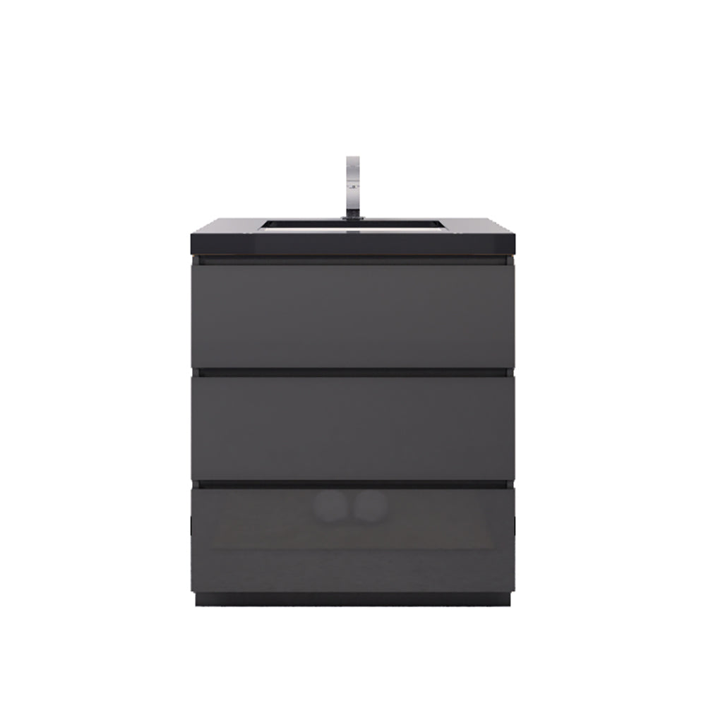 Stanley 30" Freestanding Bathroom Vanity with Reinforced Acrylic Integrated Sink Top