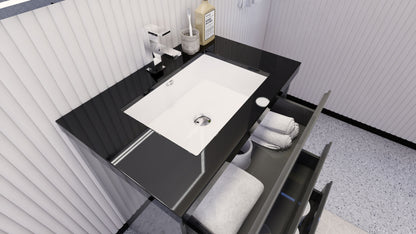Stanley 30" Freestanding Bathroom Vanity with Reinforced Acrylic Integrated Sink Top