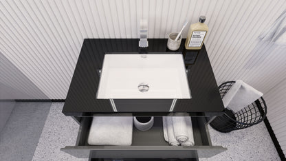 Stanley 30" Freestanding Bathroom Vanity with Reinforced Acrylic Integrated Sink Top