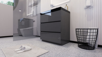 Stanley 30" Freestanding Bathroom Vanity with Reinforced Acrylic Integrated Sink Top