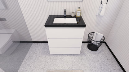 Stanley 30" Freestanding Bathroom Vanity with Reinforced Acrylic Integrated Sink Top