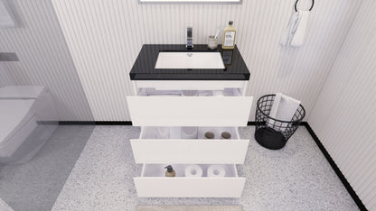 Stanley 30" Freestanding Bathroom Vanity with Reinforced Acrylic Integrated Sink Top