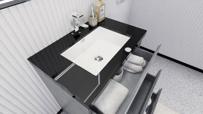 Stanley 30" Freestanding Bathroom Vanity with Reinforced Acrylic Integrated Sink Top