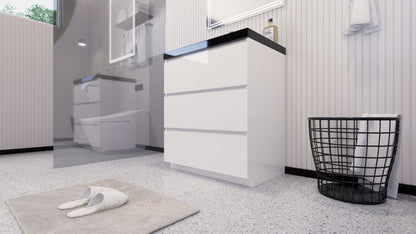 Stanley 30" Freestanding Bathroom Vanity with Reinforced Acrylic Integrated Sink Top
