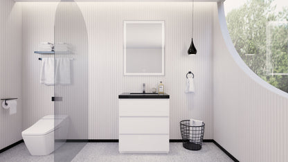 Stanley 30" Freestanding Bathroom Vanity with Reinforced Acrylic Integrated Sink Top