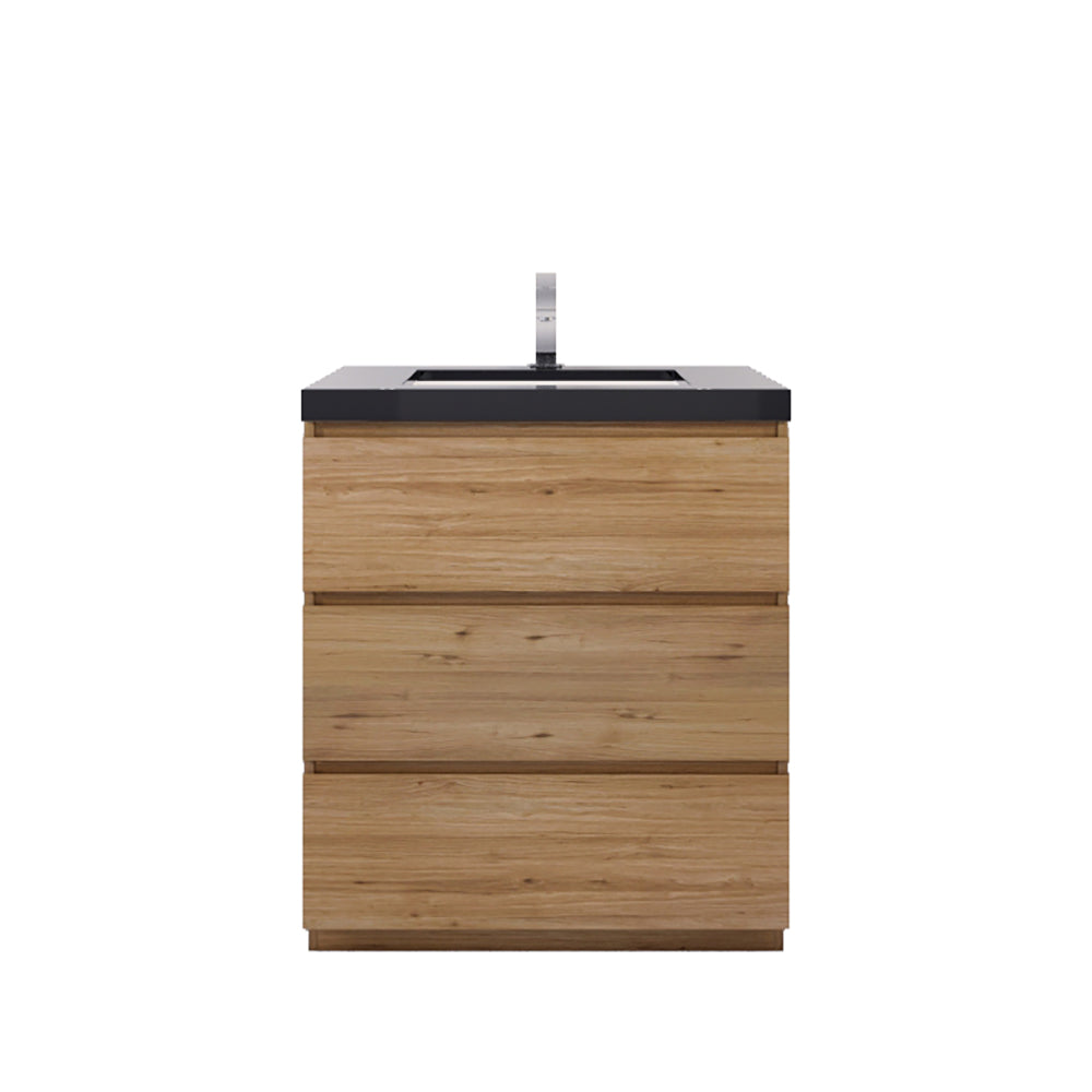 Stanley 30" Freestanding Bathroom Vanity with Reinforced Acrylic Integrated Sink Top