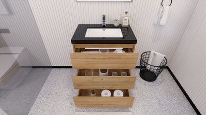 Stanley 30" Freestanding Bathroom Vanity with Reinforced Acrylic Integrated Sink Top