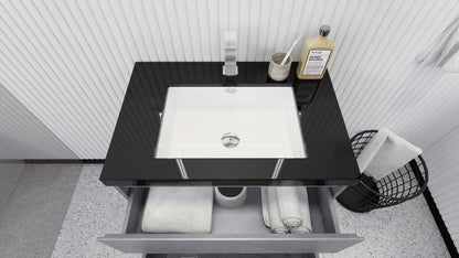 Stanley 30" Freestanding Bathroom Vanity with Reinforced Acrylic Integrated Sink Top