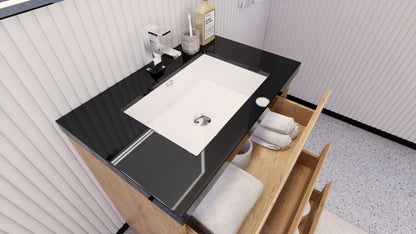 Stanley 30" Freestanding Bathroom Vanity with Reinforced Acrylic Integrated Sink Top