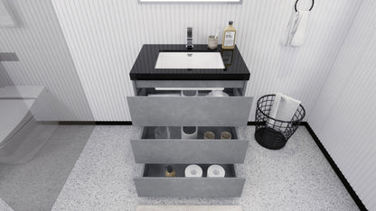 Stanley 30" Freestanding Bathroom Vanity with Reinforced Acrylic Integrated Sink Top