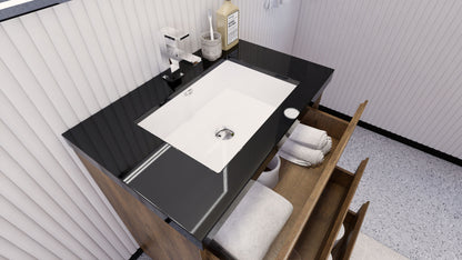 Stanley 30" Freestanding Bathroom Vanity with Reinforced Acrylic Integrated Sink Top