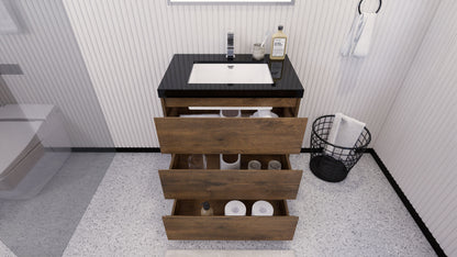 Stanley 30" Freestanding Bathroom Vanity with Reinforced Acrylic Integrated Sink Top
